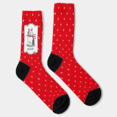 Naughty Devil Old English Sheepdog (Gray 1) Socken (Rechts)