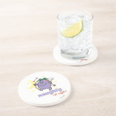 Naughty die ganze Nacht! Sandstein Untersetzer (Seite)