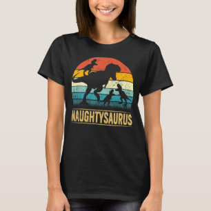 Naughty Dinosaur T Rex Naughtysaurus 3 Kinder Fami T-Shirt