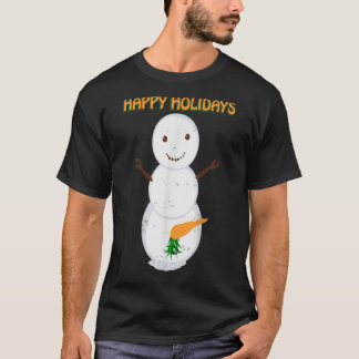 Naughty Dirty Carrot Snowman Funny Uggly Weihnacht T-Shirt