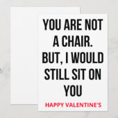 Naughty Dirty Valentine Tageskarte Feiertagskarte (Vorne/Hinten)