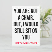 Naughty Dirty Valentine Tageskarte Feiertagskarte (Stehend Vorderseite)