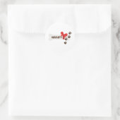 Naughty Dog Bone Runder Aufkleber (Tasche)