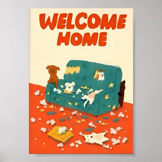  Naughty Dogs Illustration Poster (Vorne)