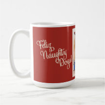 Naughty Dogs Red Christmas Tasse