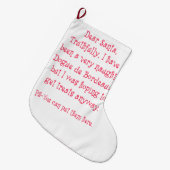 Naughty Dogue de Bordeaux Großer Weihnachtsstrumpf (Vorderansicht (hängend))