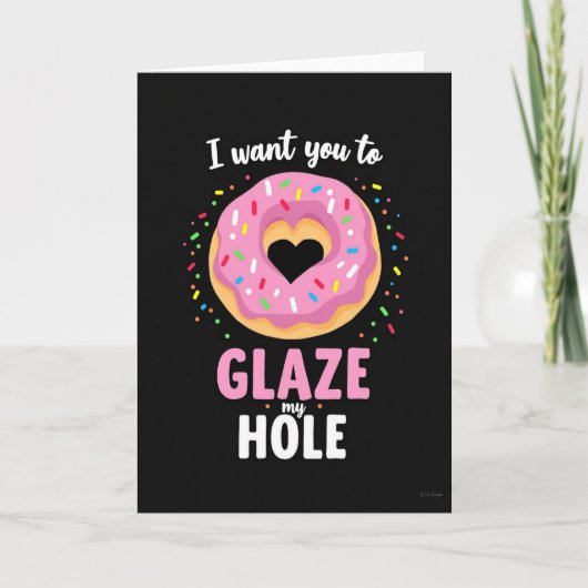 Naughty Donut Glaze Funny Card Karte (Vorderseite)