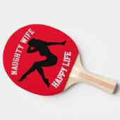 NAUGHTY EHEFRAU Ping Pong Paddle für Weihnachten Tischtennis Schläger (Seitenansicht)