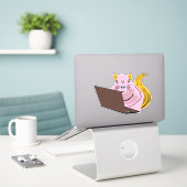 Naughty-Eichhörnchen #107 Aufkleber (Laptop auf Schreibtisch)