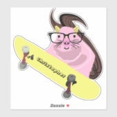 Naughty Eichhörnchen #108 Skateboarding Aufkleber (Blatt)