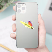 Naughty Eichhörnchen #1094 Surfen Aufkleber (Telefon)