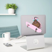 Naughty-Eichhörnchen #109 Aufkleber (Laptop auf Schreibtisch)