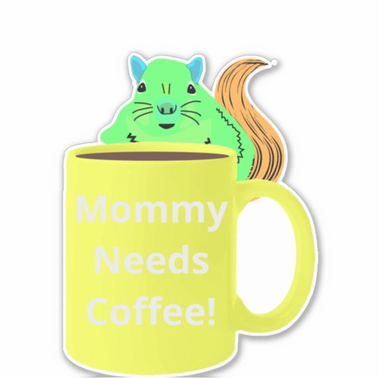 Naughty Eichhörnchen #110 Coffee Cup Aufkleber (Vorderseite)