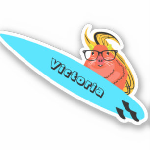 Naughty Eichhörnchen #1122 Surfen Aufkleber