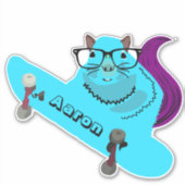 Naughty Eichhörnchen #114 Skateboarding Aufkleber (Vorderseite)