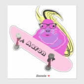 Naughty Eichhörnchen #116 Skateboarding Aufkleber (Blatt)