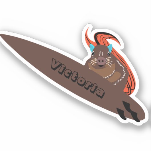 Naughty Eichhörnchen #1209 Surfen Aufkleber (Vorderseite)