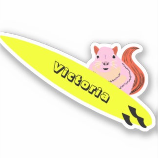 Naughty Eichhörnchen #1237 Surfen Aufkleber