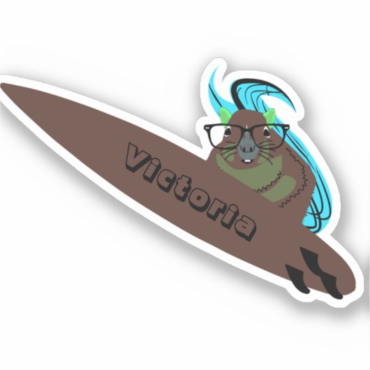 Naughty Eichhörnchen #1267 Surfen Aufkleber (Vorderseite)
