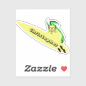 Naughty Eichhörnchen #129 Surfen Aufkleber (Blatt)