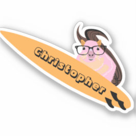 Naughty Eichhörnchen #136 Surfen Aufkleber