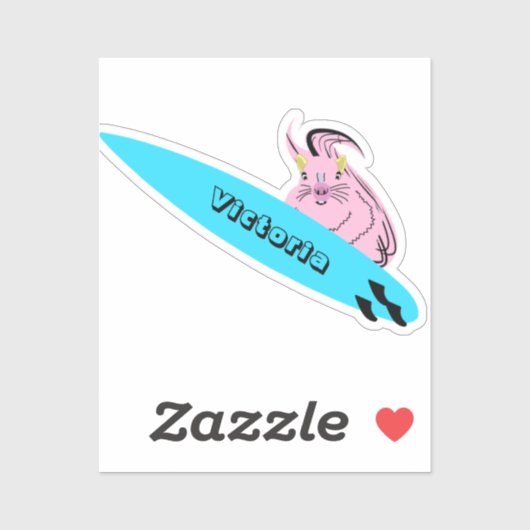 Naughty Eichhörnchen #1445 Surfen Aufkleber (Blatt)