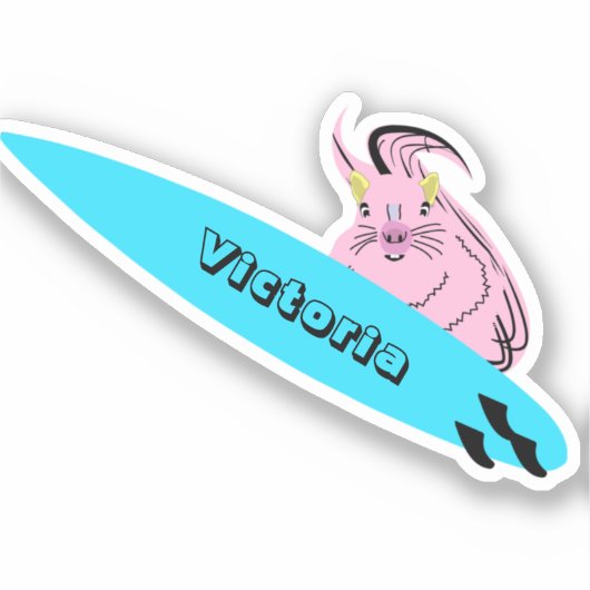 Naughty Eichhörnchen #1445 Surfen Aufkleber (Vorderseite)