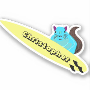 Naughty Eichhörnchen #150 Surfen Aufkleber