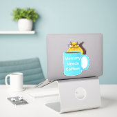 Naughty Eichhörnchen #159 Coffee Cup Aufkleber (Laptop auf Schreibtisch)