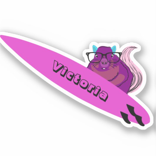 Naughty Eichhörnchen #1636 Surfen Aufkleber (Vorderseite)