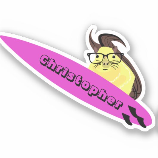 Naughty Eichhörnchen #164 Surfen Aufkleber (Vorderseite)