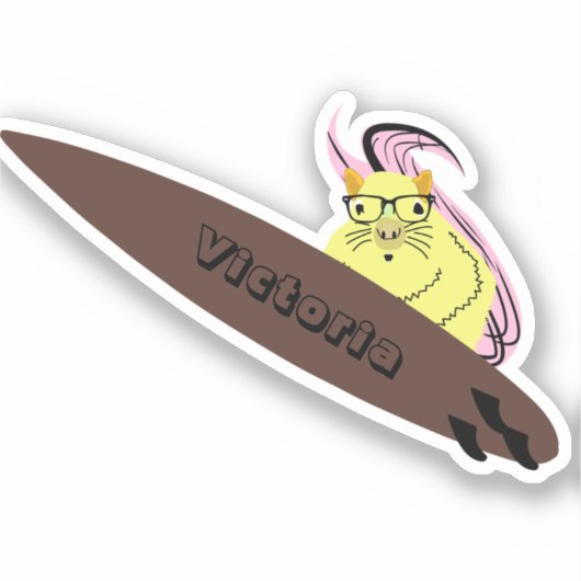 Naughty Eichhörnchen #1667 Surfen Aufkleber (Vorderseite)