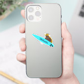 Naughty Eichhörnchen #1699 Surfen Aufkleber (Telefon)