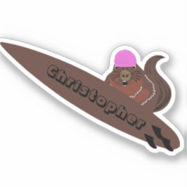 Naughty Eichhörnchen #174 Surfen Aufkleber