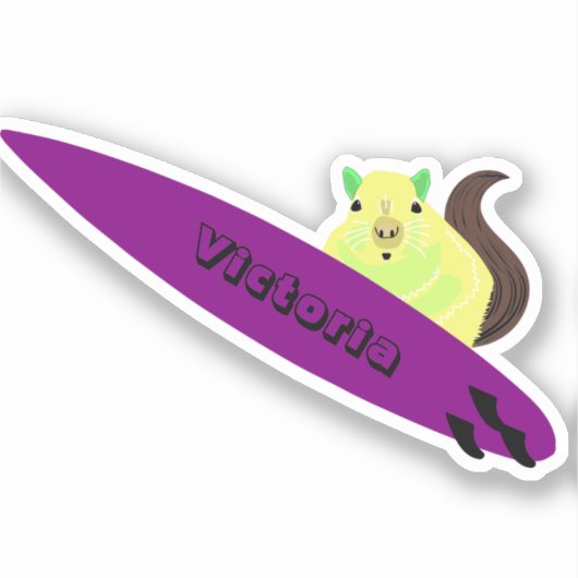 Naughty Eichhörnchen #1768 Surfen Aufkleber (Vorderseite)