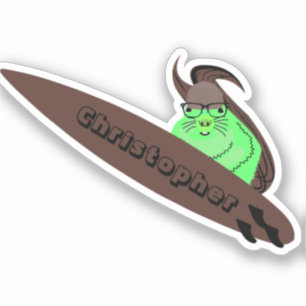 Naughty Eichhörnchen #178 Surfen Aufkleber
