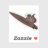 Naughty Eichhörnchen #1951 Surfen Aufkleber (Blatt)