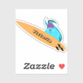 Naughty Eichhörnchen #1959 Surfen Aufkleber (Blatt)