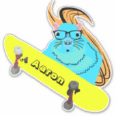 Naughty Eichhörnchen #199 Skateboarding Aufkleber (Vorderseite)