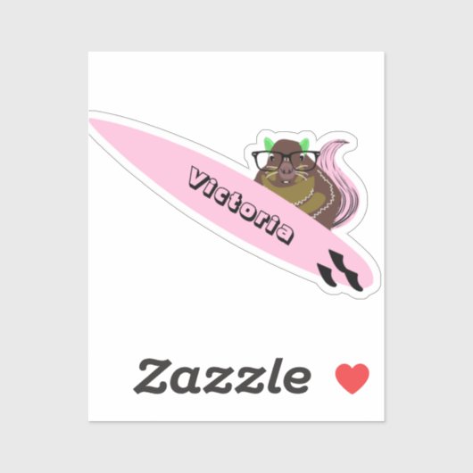 Naughty Eichhörnchen #2010 Surfen Aufkleber (Blatt)