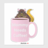 Naughty Eichhörnchen #205 Coffee Cup Aufkleber (Blatt)