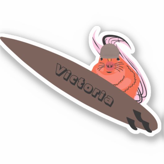 Naughty Eichhörnchen #2110 Surfen Aufkleber (Vorderseite)