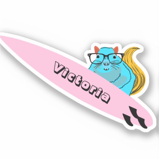 Naughty Eichhörnchen #2196 Surfen Aufkleber (Vorderseite)