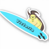 Naughty Eichhörnchen #2217 Surfen Aufkleber (Vorderseite)