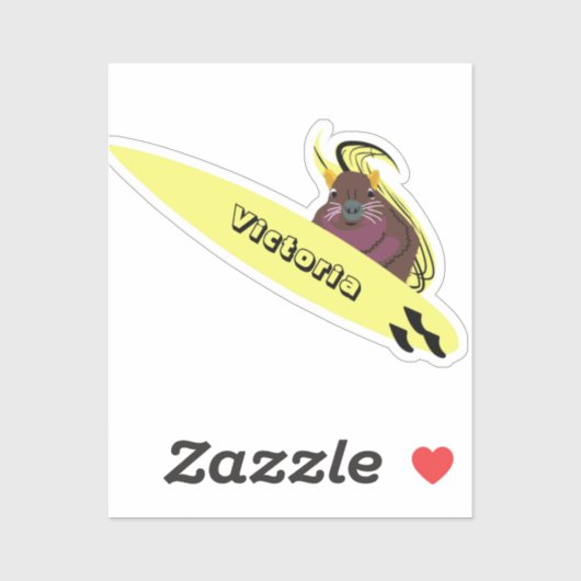 Naughty Eichhörnchen #2340 Surfen Aufkleber (Blatt)