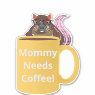 Naughty Eichhörnchen #286 Coffee Cup Aufkleber