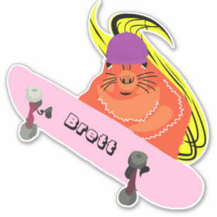 Naughty Eichhörnchen #311 Brett Skateboarding Aufkleber