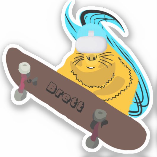 Naughty Eichhörnchen #338 Brett Skateboarding Aufkleber (Vorderseite)