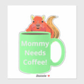 Naughty Eichhörnchen #356 Coffee Cup Aufkleber (Blatt)