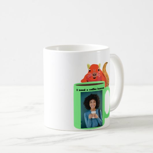 Naughty Eichhörnchen #356 Coffee Human Kaffeetasse (VorderseiteRechts)